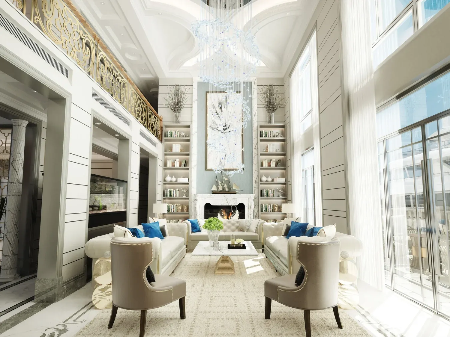 Modern Living Room Wallpaper